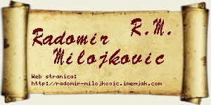 Radomir Milojković vizit kartica
